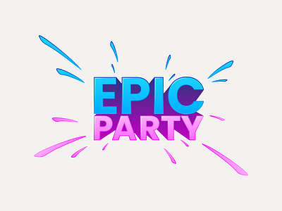 EPIC PARTY adobe illustrator beach boys and girls branding logo shop summer