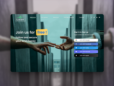 E-Loan landing page app design figma interface ui ux web