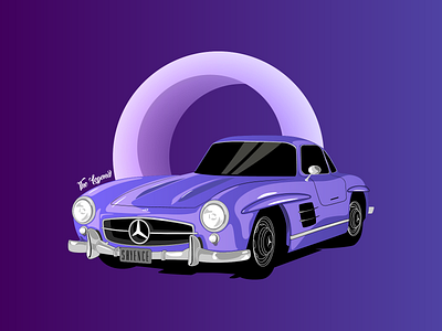 NFT Mercedes-Benz 300 SL in multiple colors adobe illustrator cars communication graphic design illustration nft