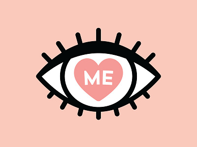 Eye Heart Me eye eyeball heart love pink self love