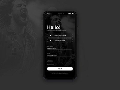 Daily UI - 001 Sign Up dailyui 001 sign up page sign up screen thebeeest ui deisgn ui ux design