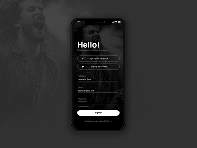 Daily UI - 001 Sign Up