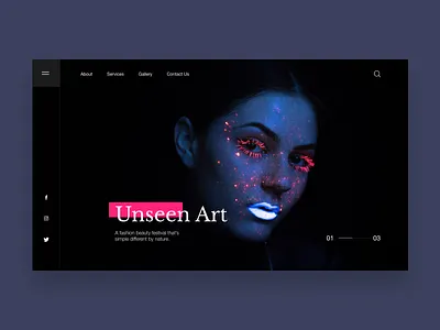 Landing Page Exploration art beauty landing page thebeeest ui design ui ux xd