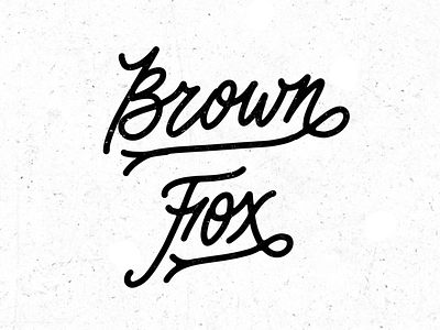 Brown Fox brown fox font logo retro script typography vintage