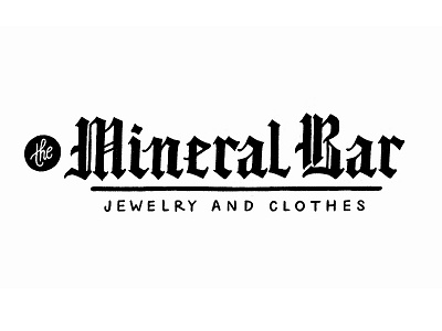 The Mineral Bar branding lettering logo