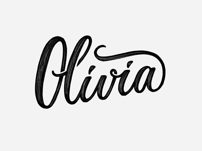 Olivia lettering typography