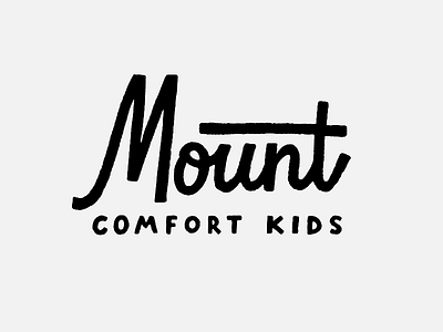 Mount Comfort Kids typography