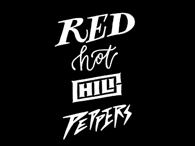 RHCP handlettering lettering music red hot chili peppers rhcp typography