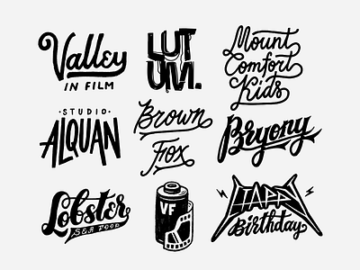 Logos lettering typography