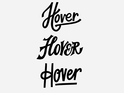 Hover illustration lettering typography