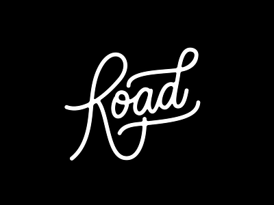 Road illustration lettering typography