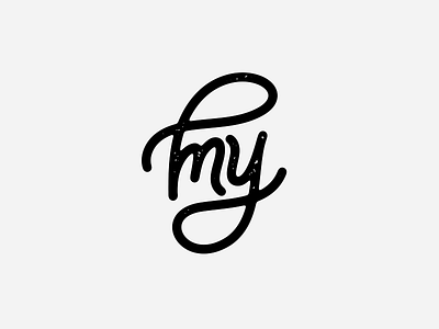 MY monogram illustration lettering typography