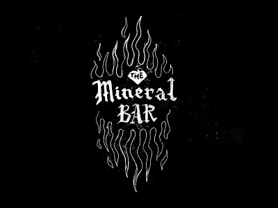 The Mineral Bar illustration lettering occult retro typography vintage