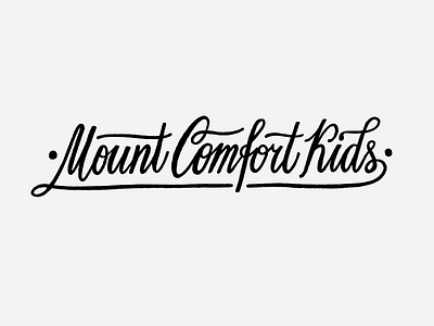 Mount Comfort Kids illustration lettering retro typography vintage