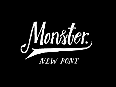 Monster font lettering