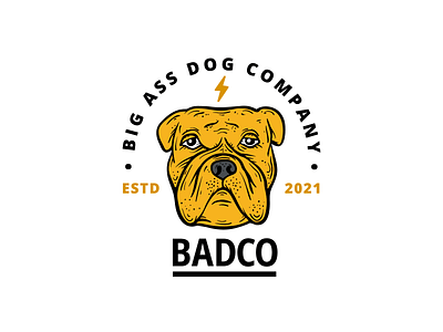 BADCO logo design branding design dog hipster identity logo logo design logotype retro vintage