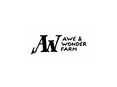 Awe & Wonder farm - Logo design branding classic design farm food health identity logo logo design logotype organic retro vintage