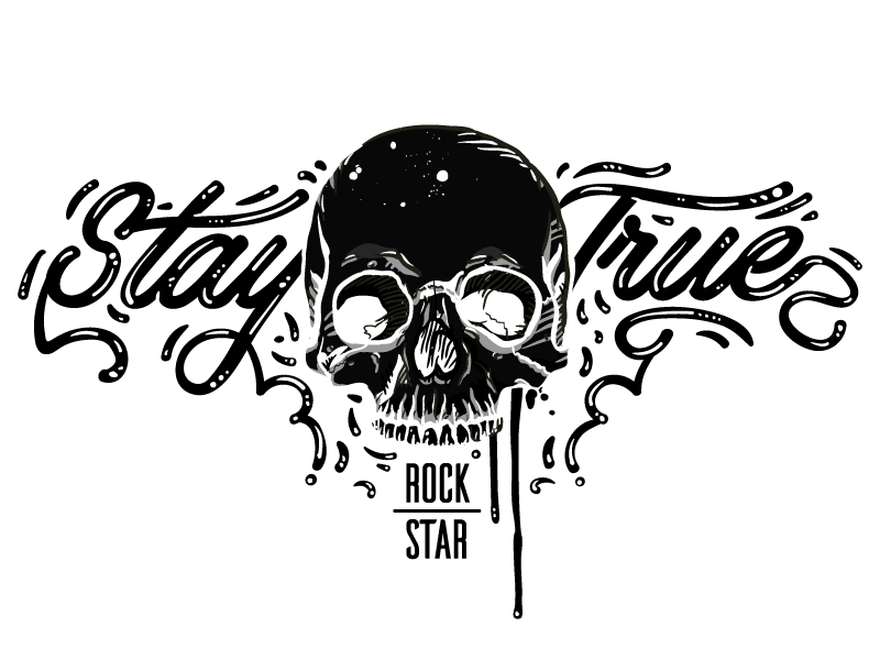 Stay True apparel black bone clothing music rock skeleton skull stay stay true tattoo true