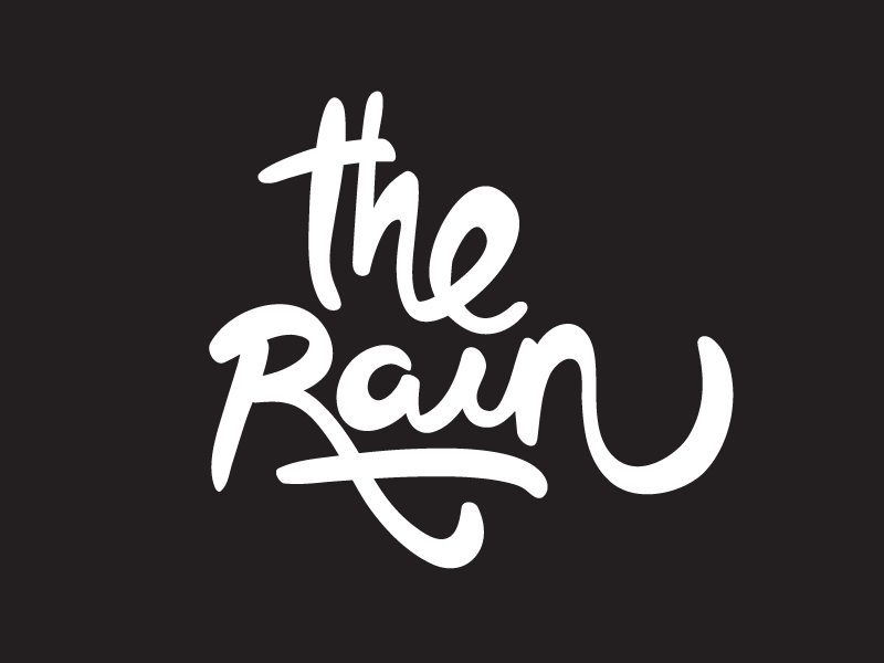 The Rain Logo brush calligraphy lettering logo logotype rain the rain typography