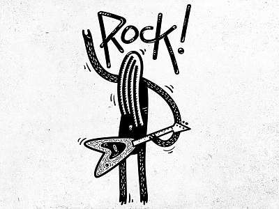 Rock! Logo black guitar guitarist hair lettering metal music record rock rock and roll vinyl