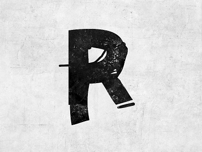 R black glitch grunge letter lettering r typography