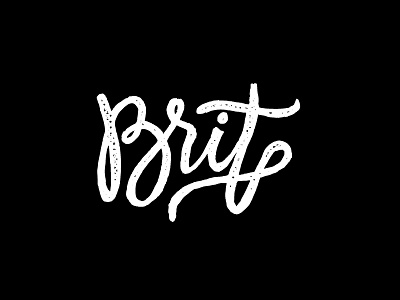 Brit black black and white calligraphy free lettering logo logotype type design