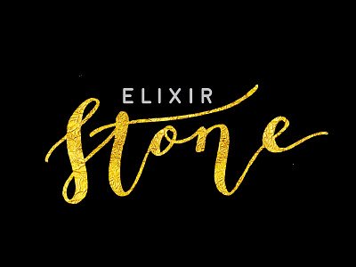 Elixir Stone alchemy elixir elixir stone emblem foil logo logotype magic mineral sign stone textured