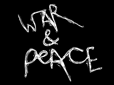 War and Peace art branding design lettering logo logotype type typography