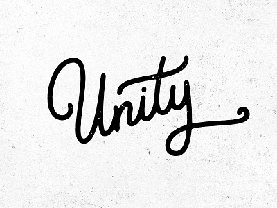 Unity calligraphy font lettering retro vintage