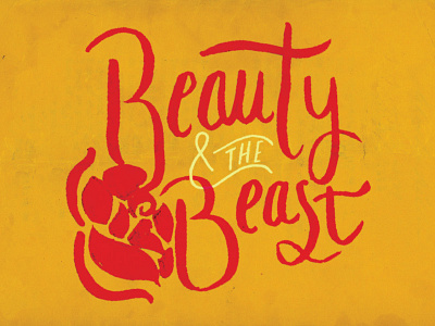 Beauty and the Beast Hand lettering beauty and the beast disney hand lettering