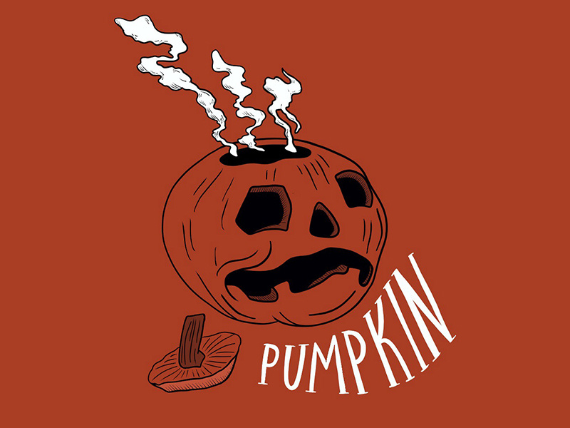 Pumpkin drawlloween illustration hand lettering pumpkin