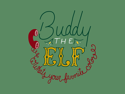 Elf lettering buddy christmas elf hand lettering the