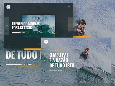 Surf Frederico Morais clean design kikas minimalistic portugal surf ui web website wsl