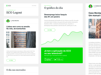 Newsletter ECO clean design email flat flatdesign minimal mobile newsletter portugal simple ui ux web website