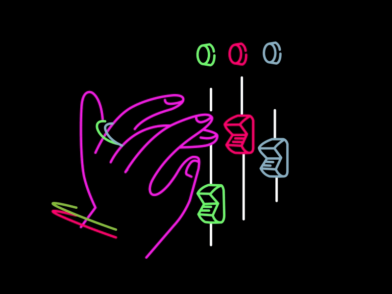 The Equalizer equalizer gif hand icon illustration line animation line drawing line icon