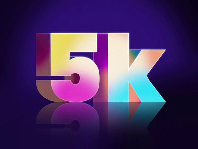 5k 5k animation effect motion graphics neon number