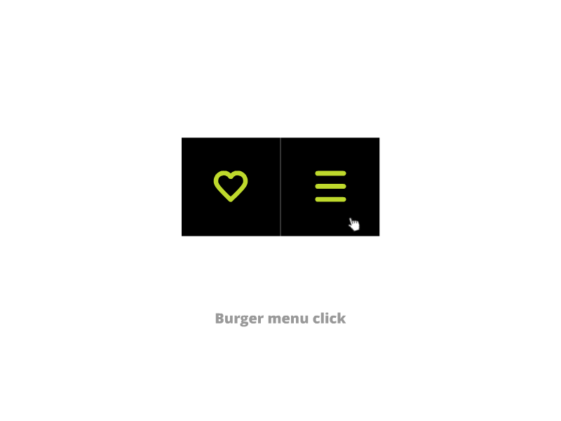 Buttons interaction burger menu animation ux animation web design whistlist mouse over