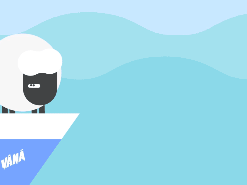 Sheep vs Ship animation illustration sea sheep ship sink walk water