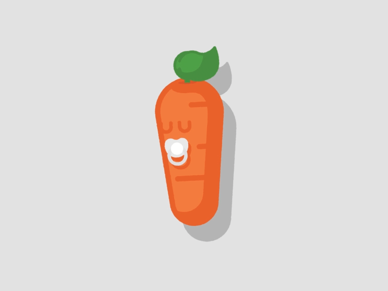 Baby Carrot 2danimation animation baby baby carrot carrot gif iillustration sleep