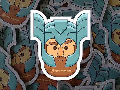 mad.animator Thor sticker