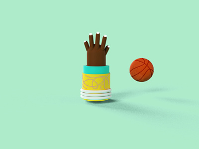 All Hands 3d brand design illustration