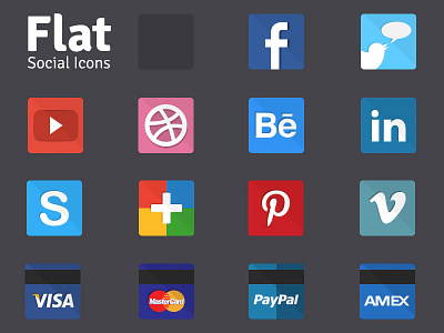 Flat Social Icons (Freebie) flat icons social