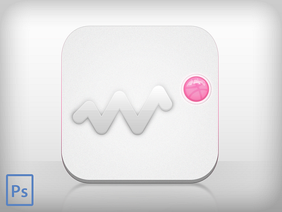 Dribbble Icoming Icon (psd freebie) dribbble icon