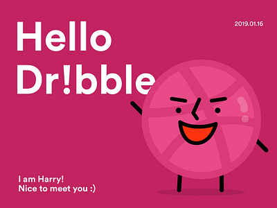 Hello Dr!bble! design hello dribble illustration illustrator