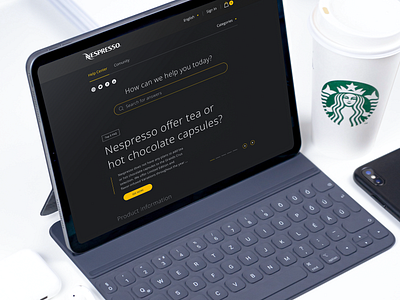 FAQ Nespresso | Re-design | #02 apple clean dark ui design dribbblers faq redesign redesign. redesigned ui web
