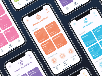 Vivo Meditation | Goals apple clean clean ui colorful colors design dribbblers iphone iphone x meditation meditation app minimal minimalism minimalist redesign ui ui ux uidesign