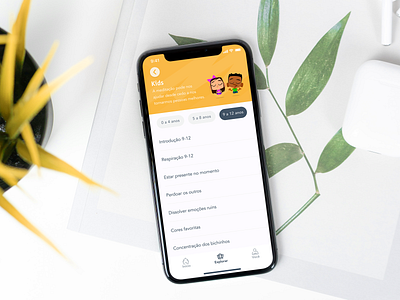 Vivo Meditation | Kids Collection app apple clean clean ui design dribbblers illustration iphone iphone x meditate meditation meditation app minimal minimalism minimalist redesign ui ui ux uidesign