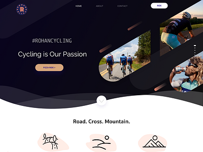 Rohan Cycling Landing Page branding landing page web design
