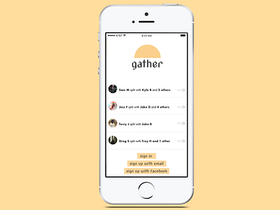 Gather Mockup app branding design