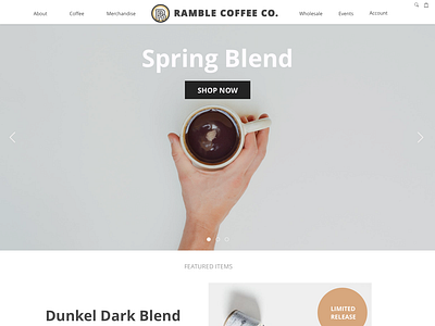 Ramle Coffee Landing Page